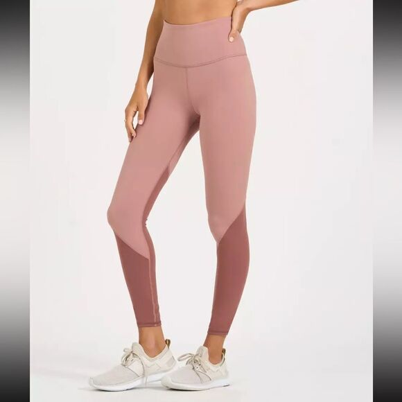 Vuori Colorblock Studio Legging Women's Small Light Terra Cotta High Rise *flaws - Picture 2 of 14